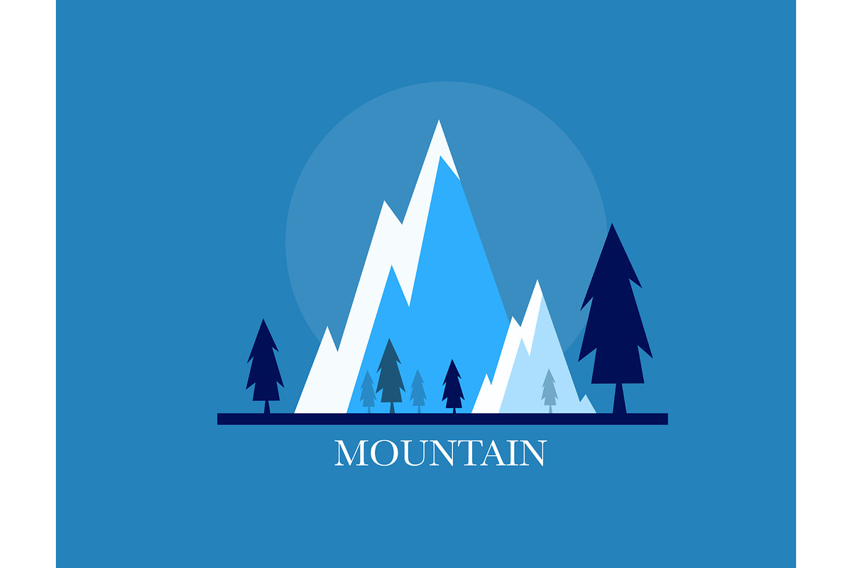 Mountains logo set bundle vector, a Seasonal Illustration by foxndeer (Photo 4 of 4)
