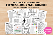 Fitness Journal Bundle, a Stationery Template by DreamyOverlay (Thumbnail 1 of 9)