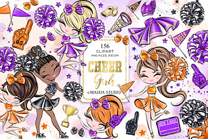 Cheerleader Hand Drawn Clipart