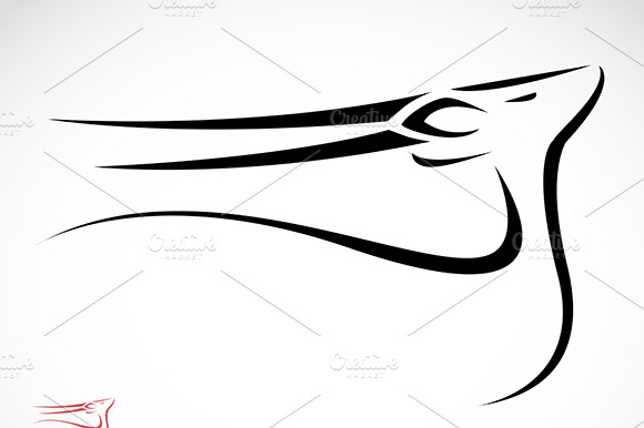 Vector Image Of An Barking Deer
