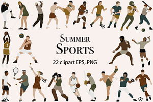 Abstract Summer Sport athlete