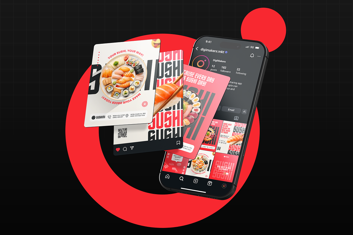 Social Media – Sushi (PSD + Canva), a Social Media Template by Nina Shaw (Photo 7 of 11)