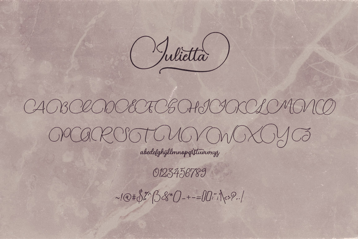 Julietta Script Font preview 5