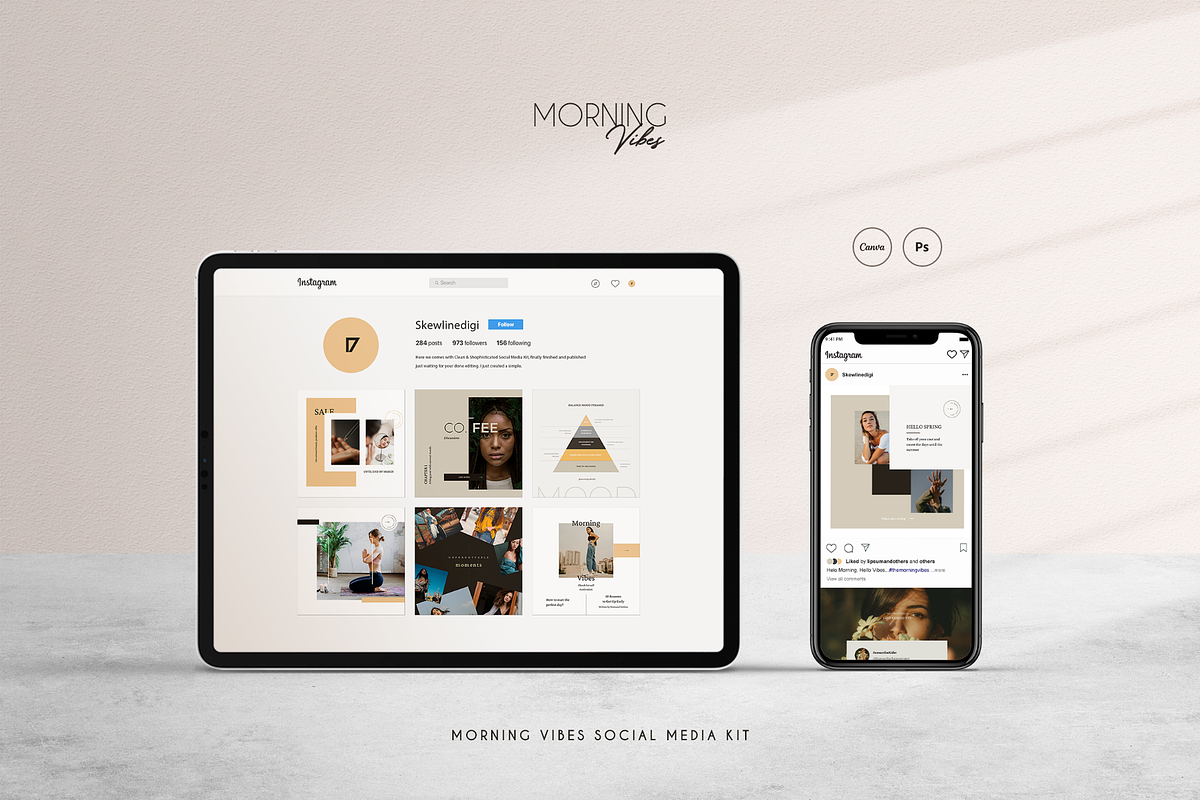 Canva Morning Vibes Social Media Kit, a Social Media Template by Skewline (Photo 16 of 16)