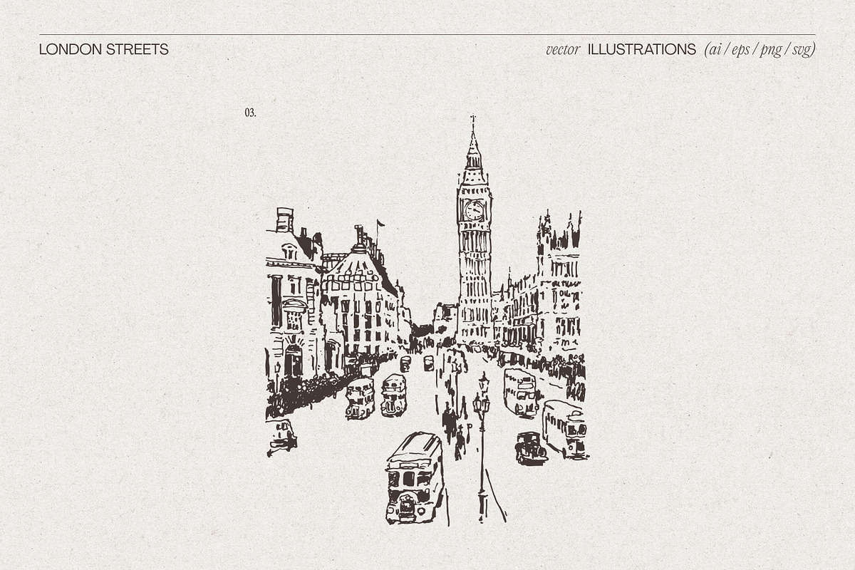 London Street Scene Sketches, a Work Illustration by TheMountBirdStudio (Photo 5 of 6)