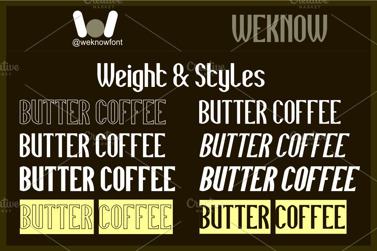 Butter Coffee font, a Sans Serif Font by weknow (Photo 7 of 8)