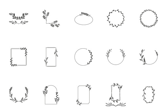 Floral Frame Minimal Set preview 2