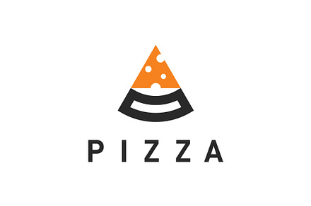 Pizza flat illustration logo design