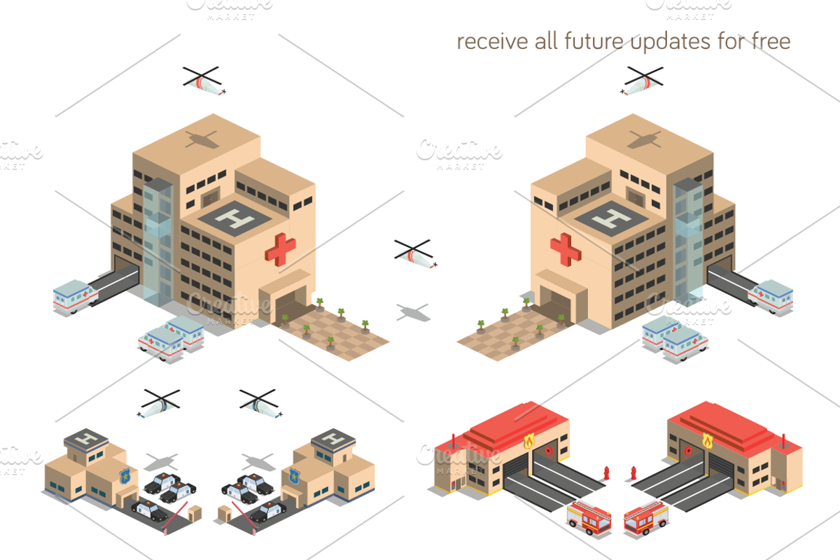 Isometric City Map Builder Vector, an Illustration by Vectopus.com (Photo 4 of 5)