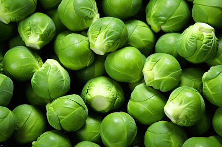 Fresh brussels sprouts background, a Food & Drink Photo by AlyaAnd