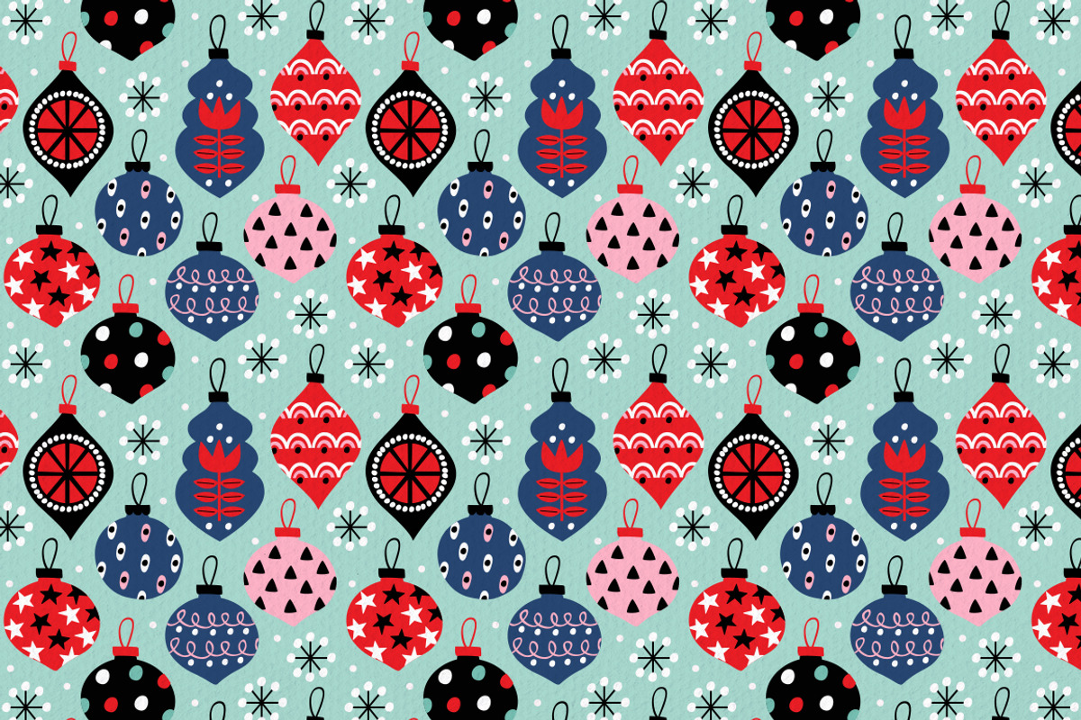 Christmas decorations pattern set, a Pattern Graphic by NataKa (Photo 7 of 15)