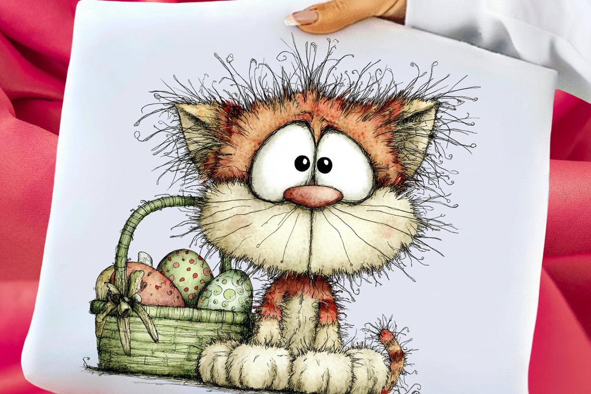 Whimsical Easter Cats Clipart, an Illustration by Libby Wishes (Photo 6 of 8)