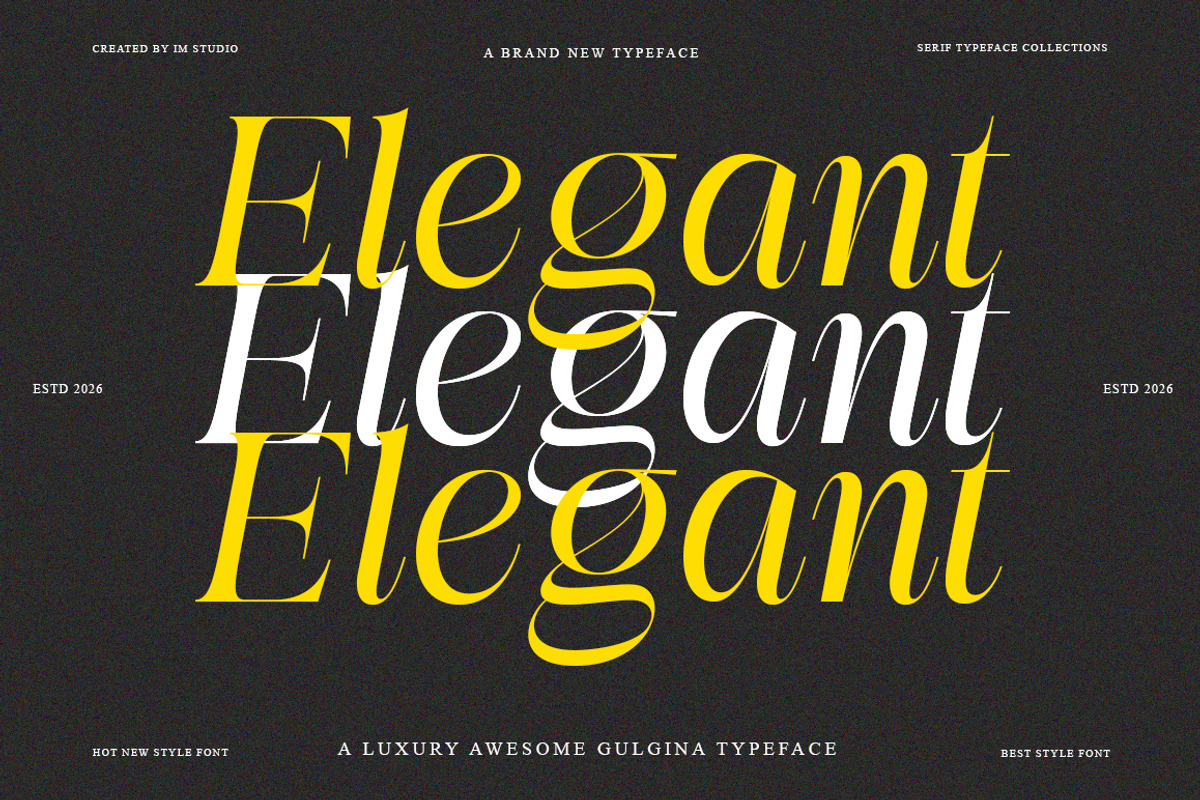 Awesome Gulgina | 18 Style Font, a Serif Font by IM Studio (Photo 9 of 15)