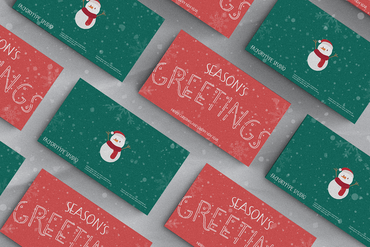Christmas Cove, a Sans Serif Font by FactoryType Studio (Photo 5 of 11)
