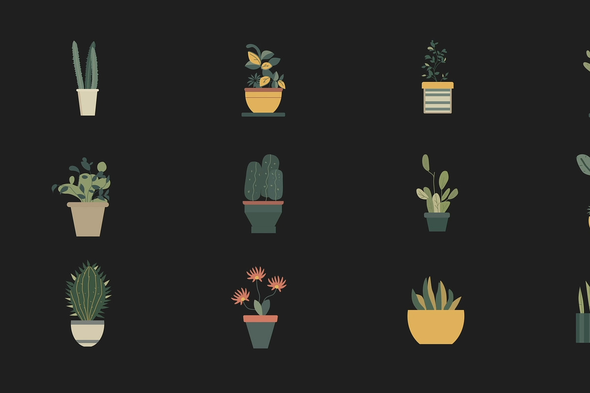 Animated House Plants Icons for FCPX, a Templates & Theme by 2dfx