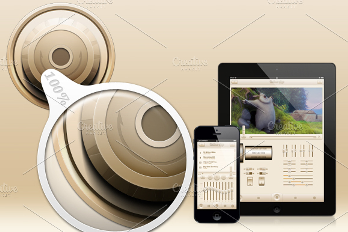CreamUI - mobile interface kit, an UI Kit Template by Picseel (Photo 2 of 5)