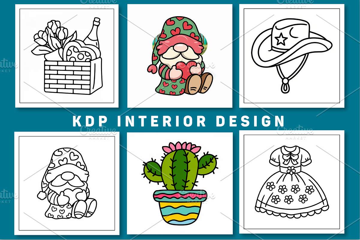 Cute Groovy Coloring Book Vol- 04, a Decorative Illustration by Coco Bloom (Photo 3 of 5)