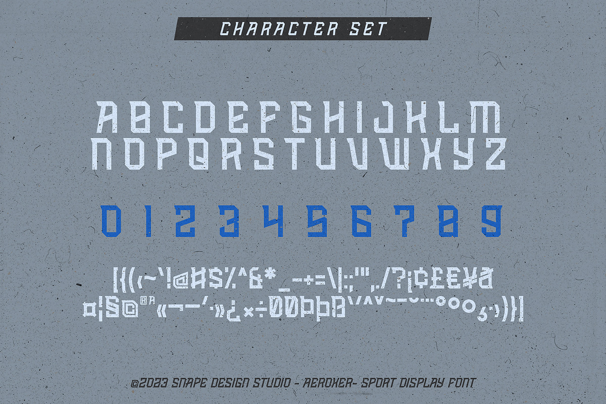Aeroxer - Sport Font, a Sans Serif Font by Snape Design Studio (Photo 2 of 5)