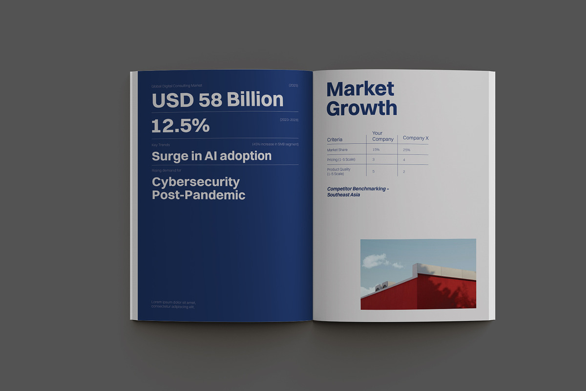 Blue Simple Business Report preview 5