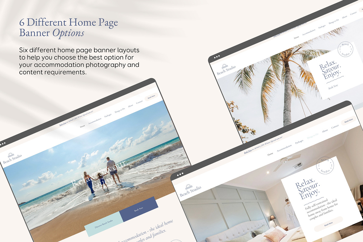 Wix Website Template Vacation Rental, a Wix Template by Studio Spark* (Photo 4 of 7)