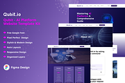 Qubit.io AI Platform Website UI Kit, an UI Kit Template by Uptechies (Thumbnail 1 of 4)
