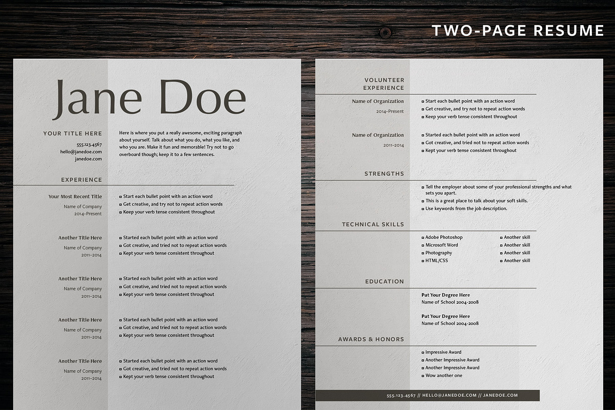 Chic Resume Template, a Resume Template by Templates by Maggie (Photo 2 of 4)