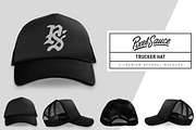 Trucker Hat Mockups, a Hat Mockup by Pixel Sauce™ (Thumbnail 1 of 5)