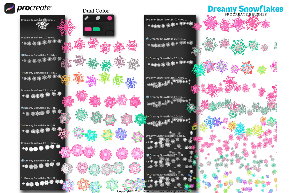 Procreate Dreamy Snowflakes Brushes, a Brush Add-On by Fashion Workshop Bkk (Photo 20 of 21)