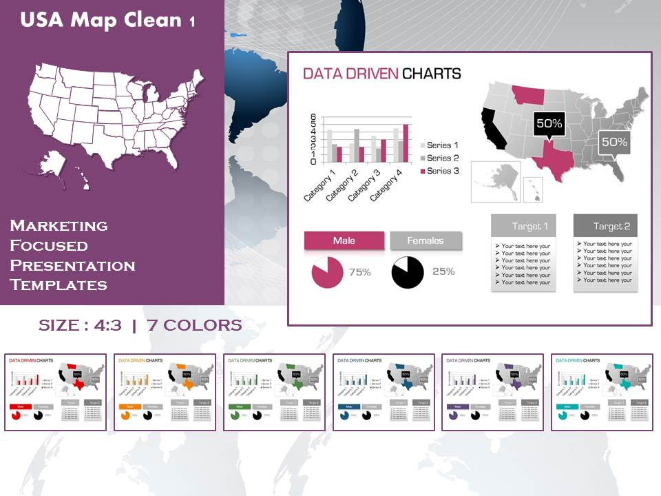 USA Map Clean Theme 1, a Presentation Template by Yes Presentations