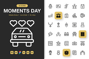 Moments Day Icons, an Icon by Spacepixel Creative