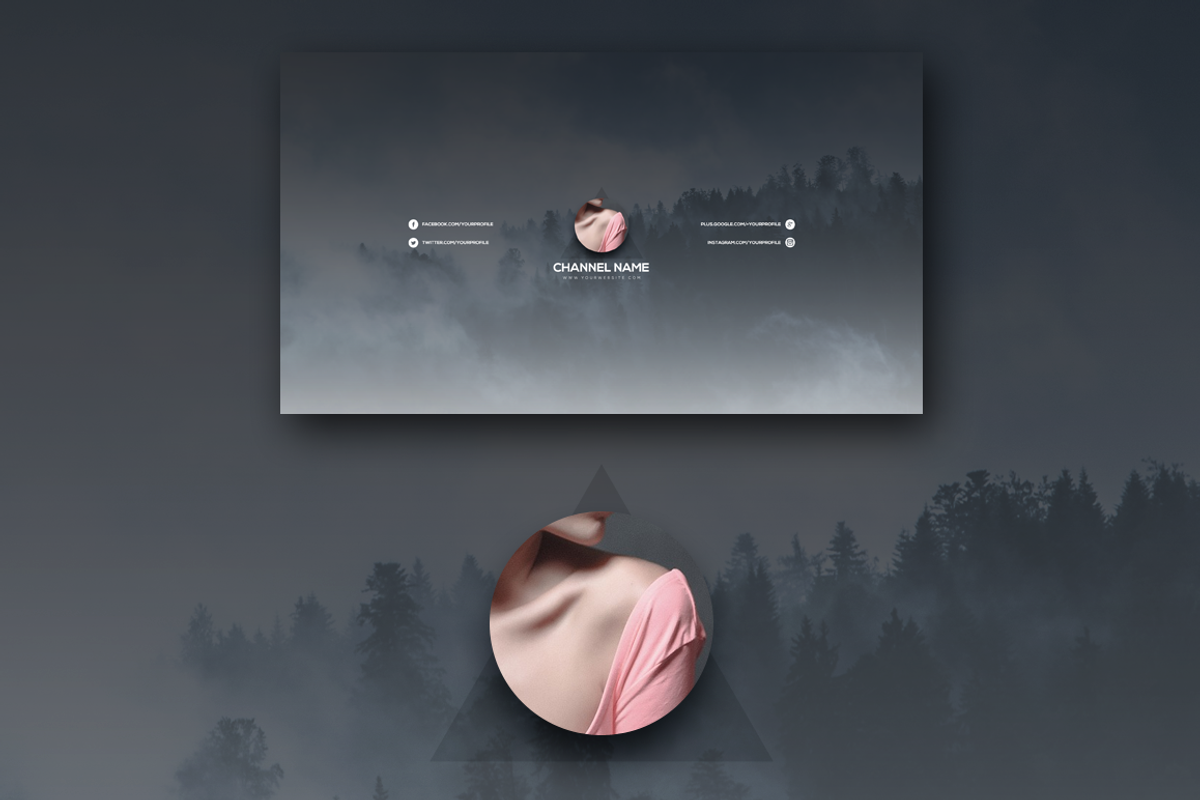 Clean Youtube Channel Art Banners, a Social Media Template by RussGFX (Photo 2 of 3)