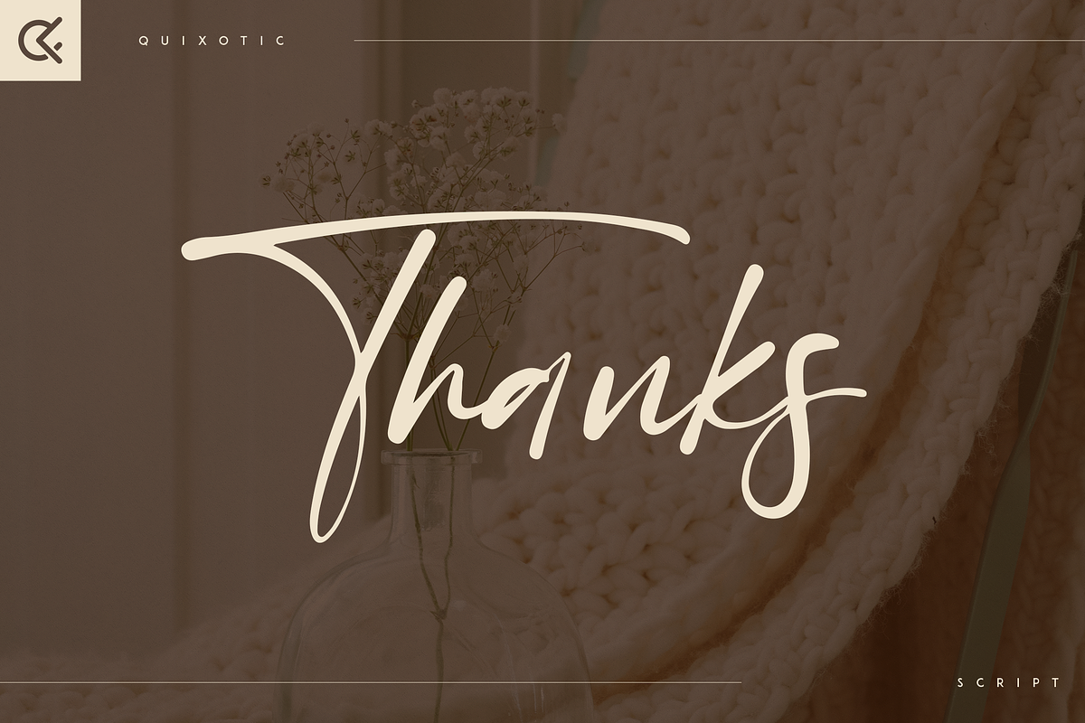 Quixotic - handmade script font, a Script Font by Only Fonts (Photo 10 of 10)