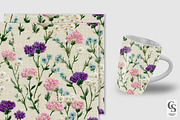 Wildflowers Embroidery Digital Paper, a Pattern Graphic by Creative Store (Thumbnail 2 of 5)