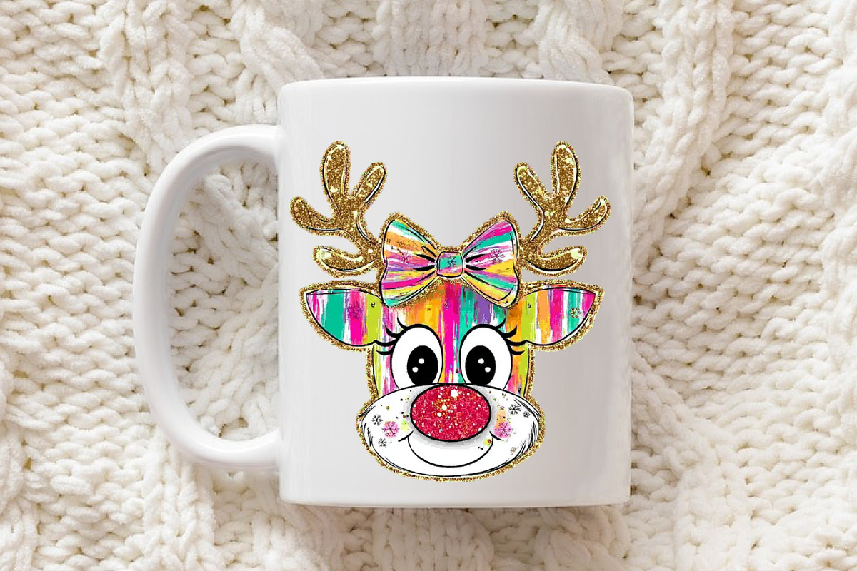 Colorful Coquette Glitter Reindeer P, a Graphic by Libby Wishes (Photo 4 of 6)