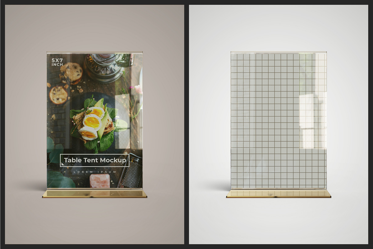 Acrylic Table Tent Mockup, an Advertising Mockup by Muhazdinata (Photo 4 of 6)