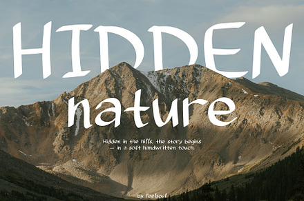 Hidden nature Handwritten Font, a Handwritten Font by Feelsoul