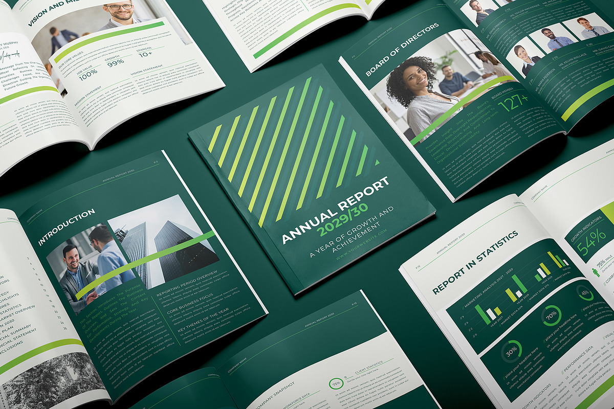 Corporate Annual Report Template, a Brochure Template by Designsoul14 (Photo 2 of 13)