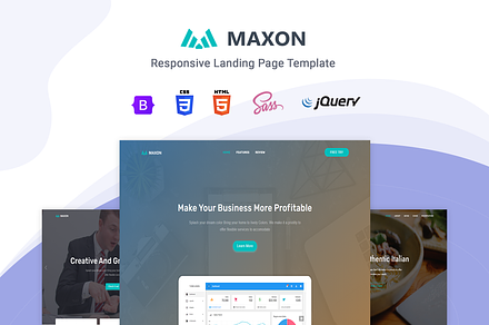 Maxon - Landing Page Template
