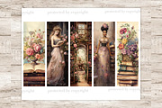 Old Library Bookmarks, a Person Illustration by GlamArtZhanna (Thumbnail 2 of 3)