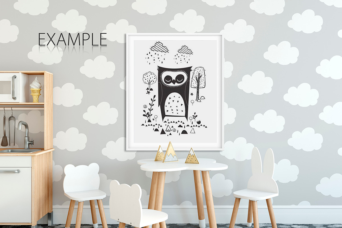 KIDS WALL & FRAMES Mockup Bundle - 3, a Print Template by Yuri-U (Photo 9 of 33)