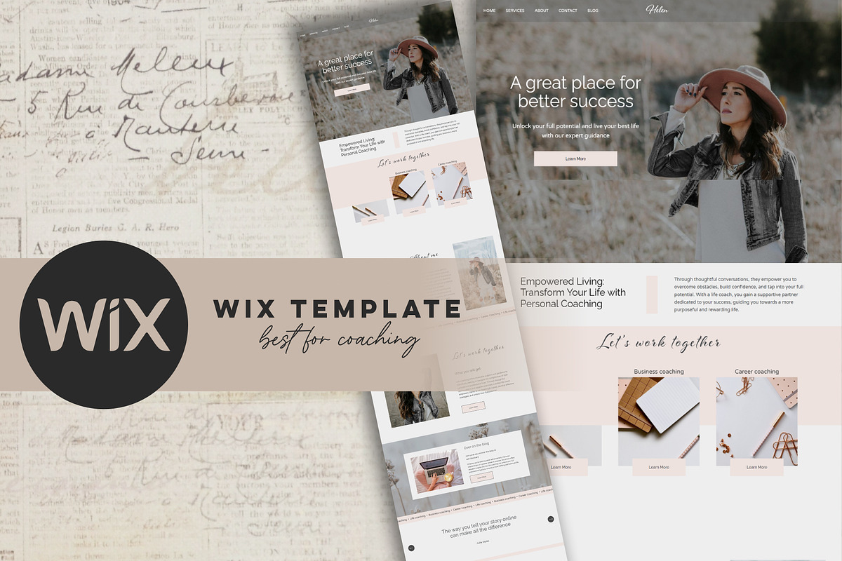 Premium Wix Template for Coaching, a Wix Template by Design House (Photo 1 of 10)