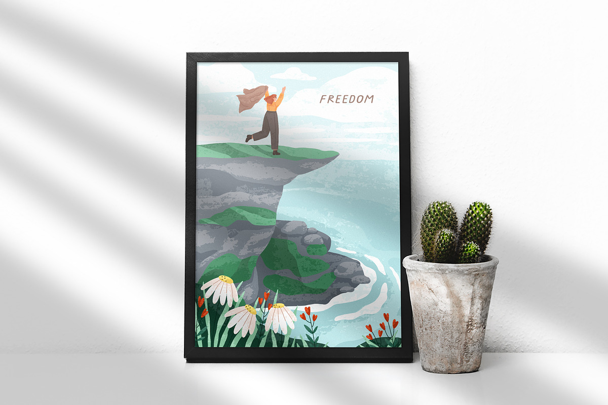 People in nature summer cards set, a Person Illustration by Good Studio (Photo 6 of 7)