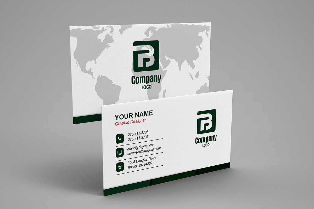 Clean Realtor Card Template PSD preview 2