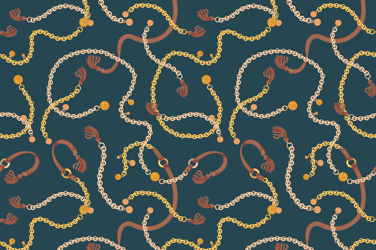 Gold, silver chains seamless pattern, a Pattern Graphic by Good Studio (Photo 10 of 20)