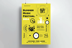 Music Festival Poster Template, a Flyer Template by MightyDesign