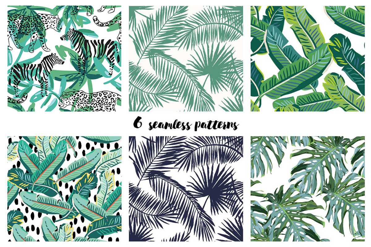 Leopard, zebra & palm leaves, an Animal Illustration by OJardin (Photo 5 of 5)