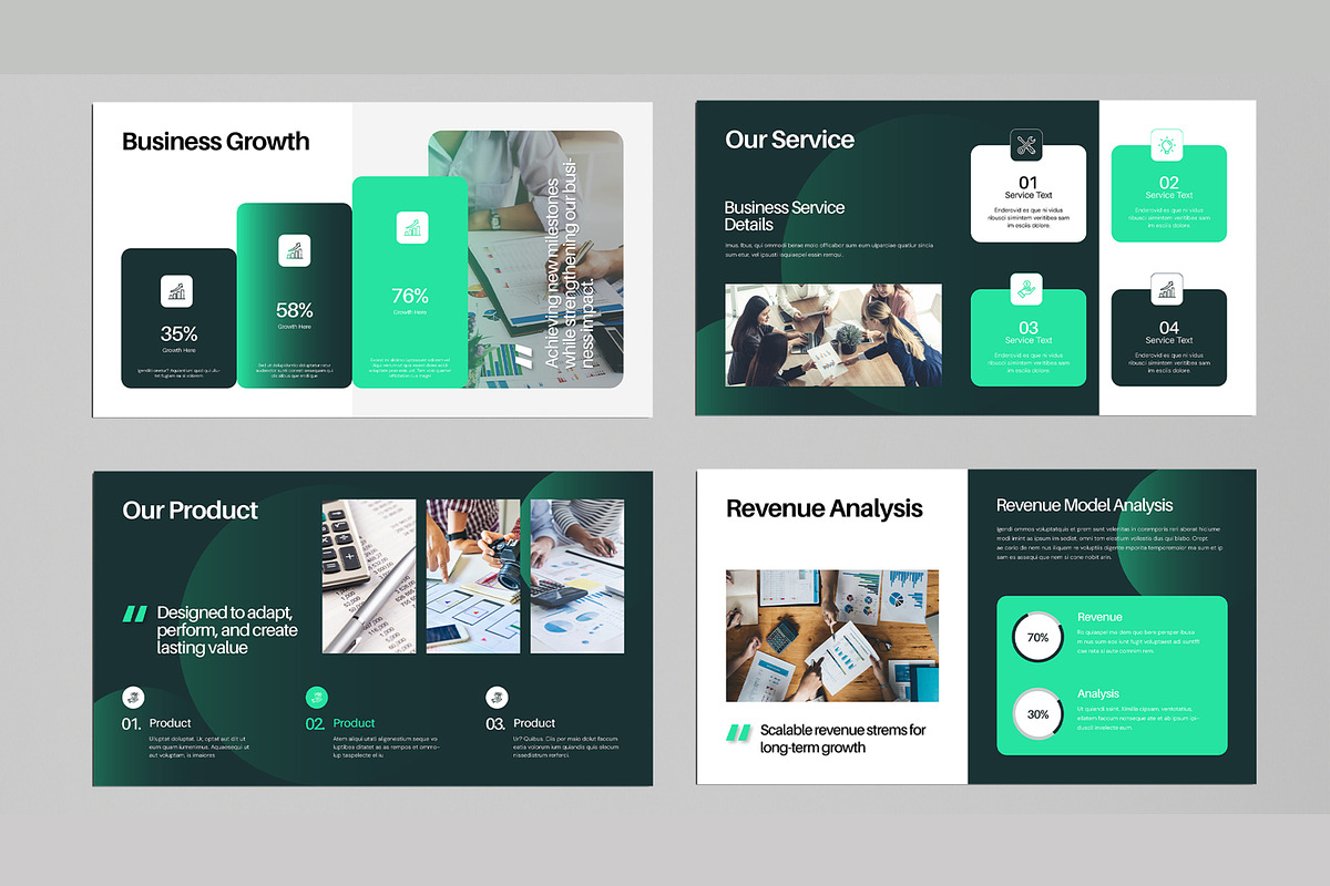 Annual Business Report Presentation, a Presentation Template by MightyDesign (Photo 3 of 8)
