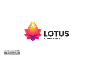 Lotus Gradient Colorful Logo, a Branding & Logo Template by ivan_artnivora