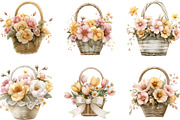 Watercolor Spring Flower Basket, an Illustration by Designking (Thumbnail 3 of 5)