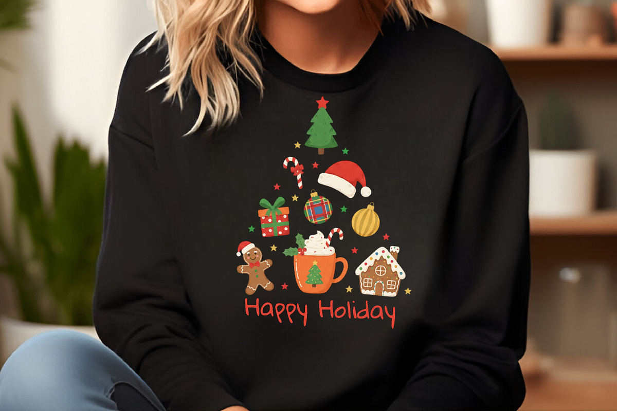 Christmas Happy Holiday Sublimation, an Illustration by Craft Nest (Photo 5 of 6)